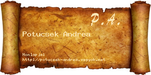Potucsek Andrea névjegykártya