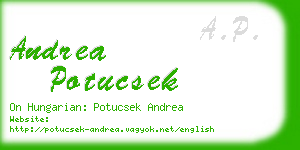 andrea potucsek business card